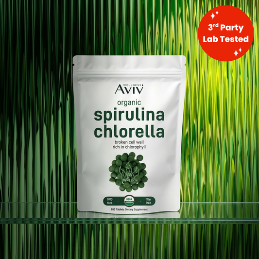 Fórmula de máxima potencia: comprimidos de espirulina para la limpieza celular de AVIV™.